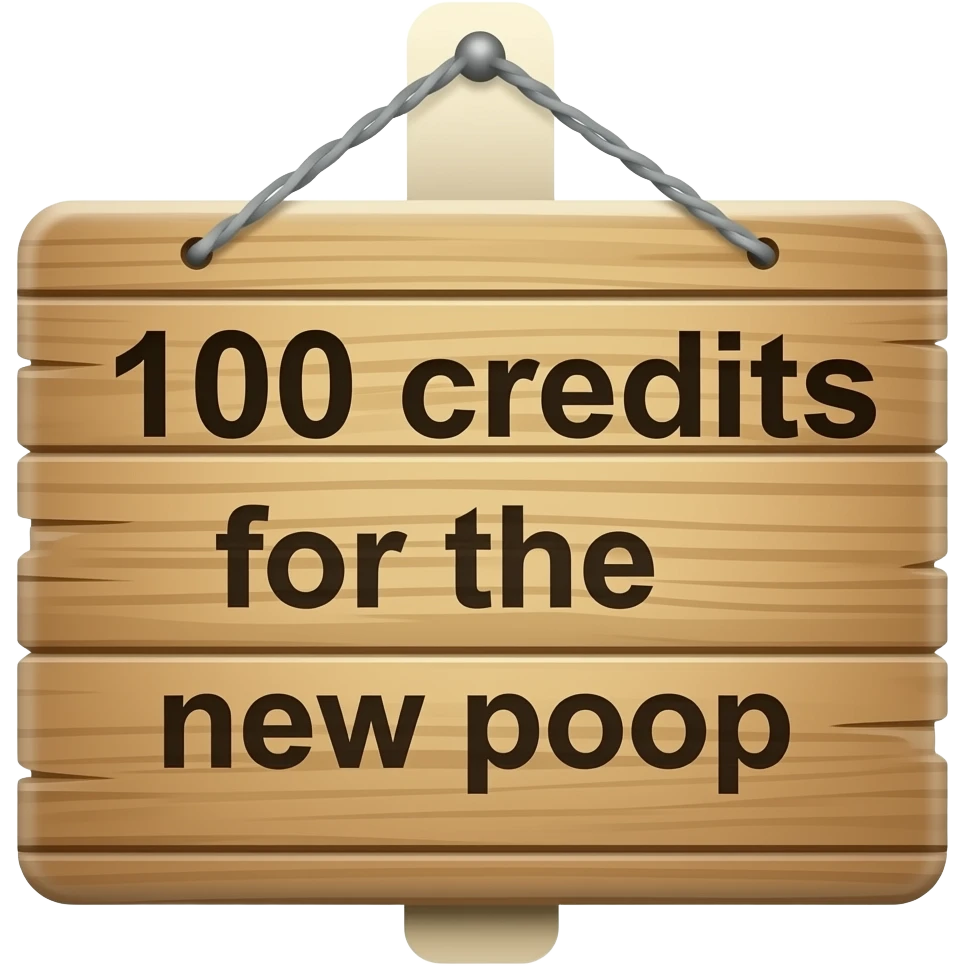 100 credits for the new poop emoji