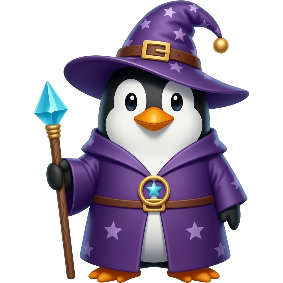 Penguin Wizard emoji