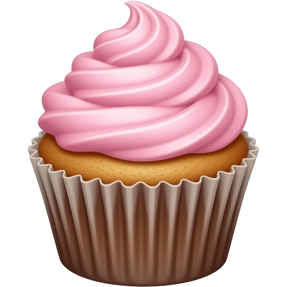 Cupcake with pink icing emoji
