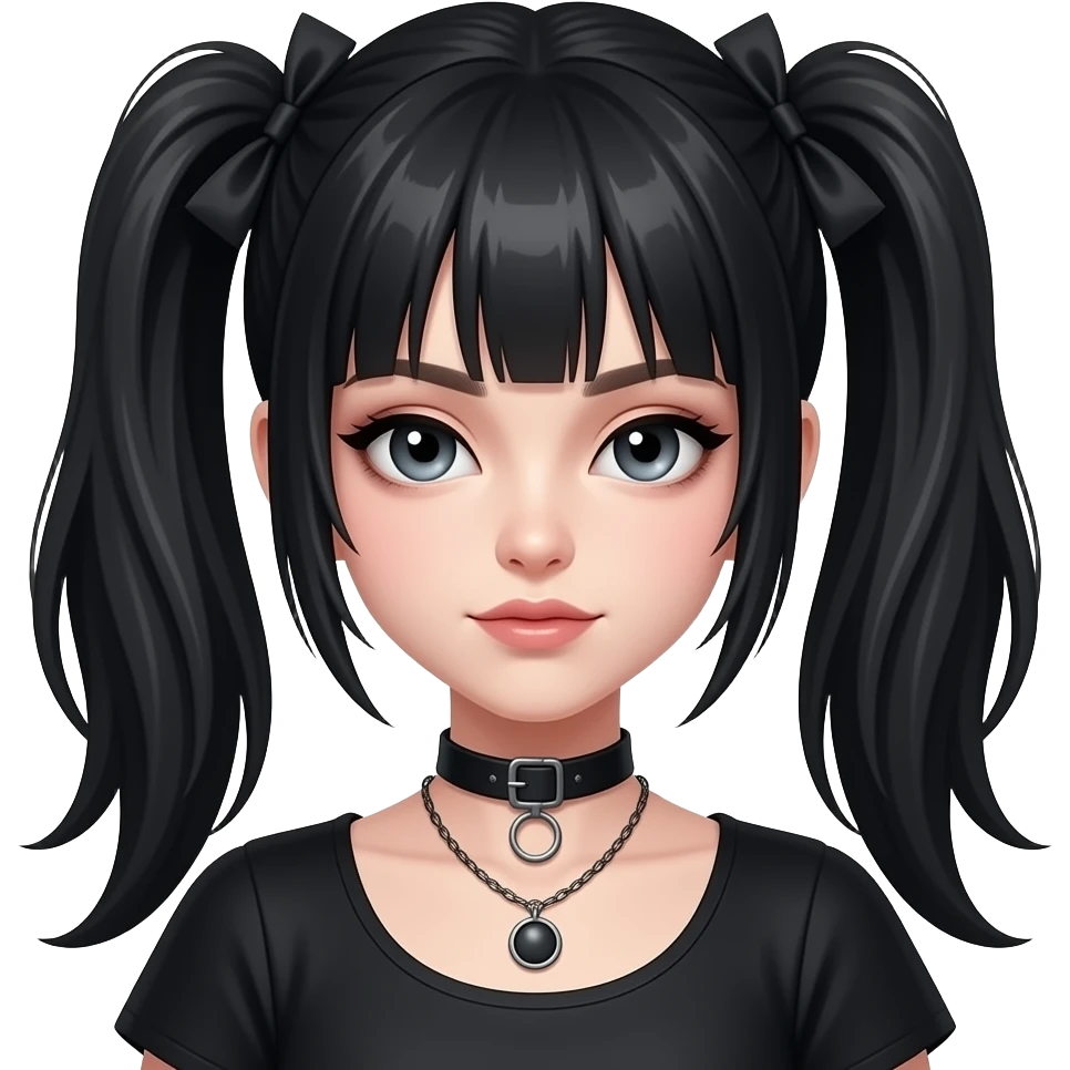Goth girl emoji