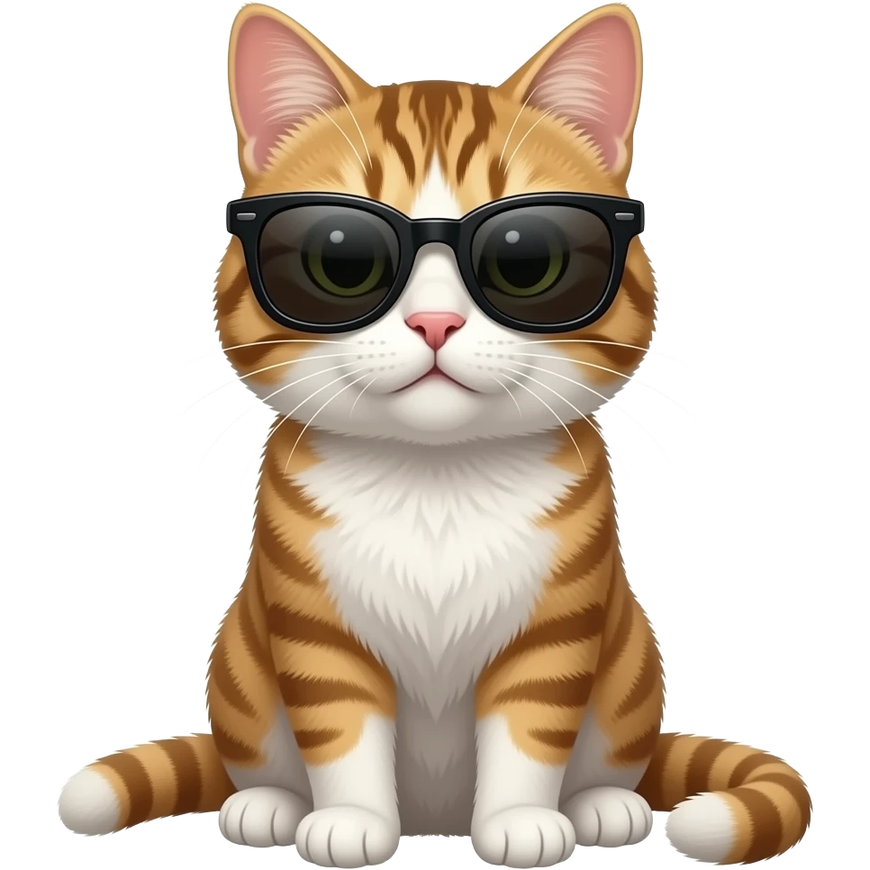 Cat wearing sunglasses emoji | AI Emoji Generator