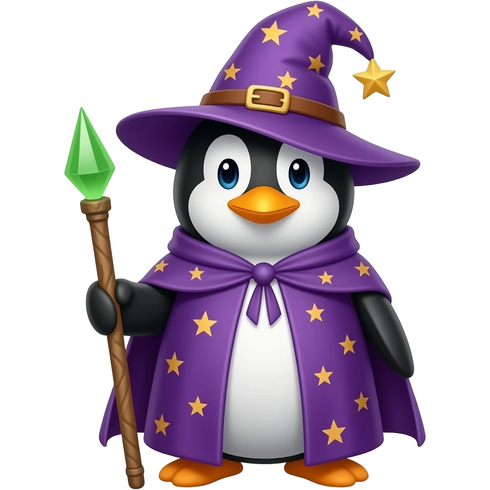 Penguin Wizard emoji
