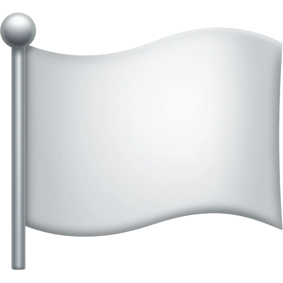 White flag with round push pin on it emoji