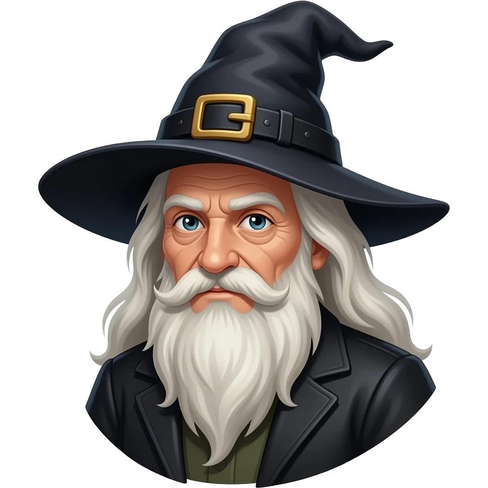 Old gothic witch emoji
