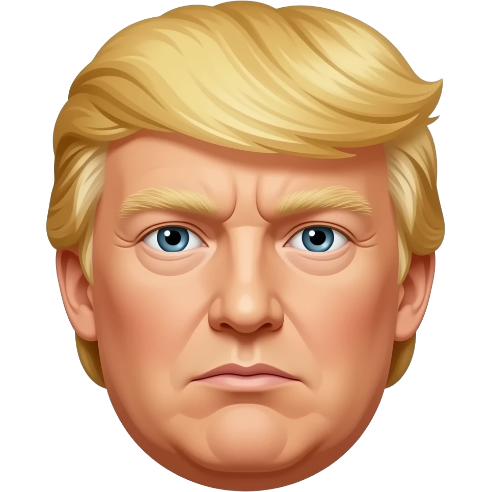 یه ایموجی ترامپ مو زردک زشت بساز emoji
