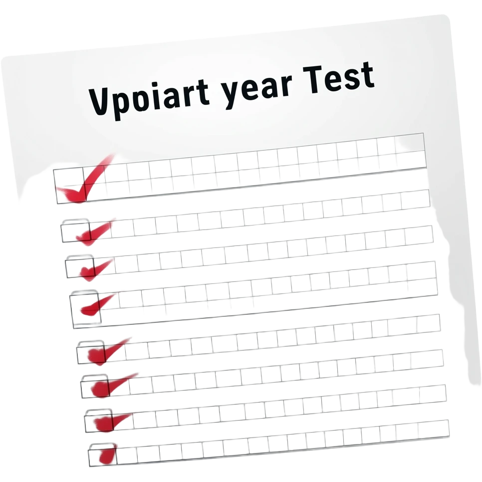 End of year test emoji