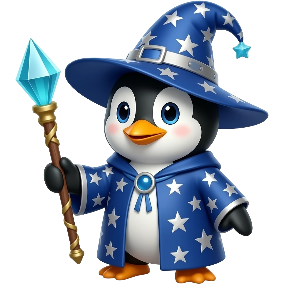 Penguin Wizard emoji