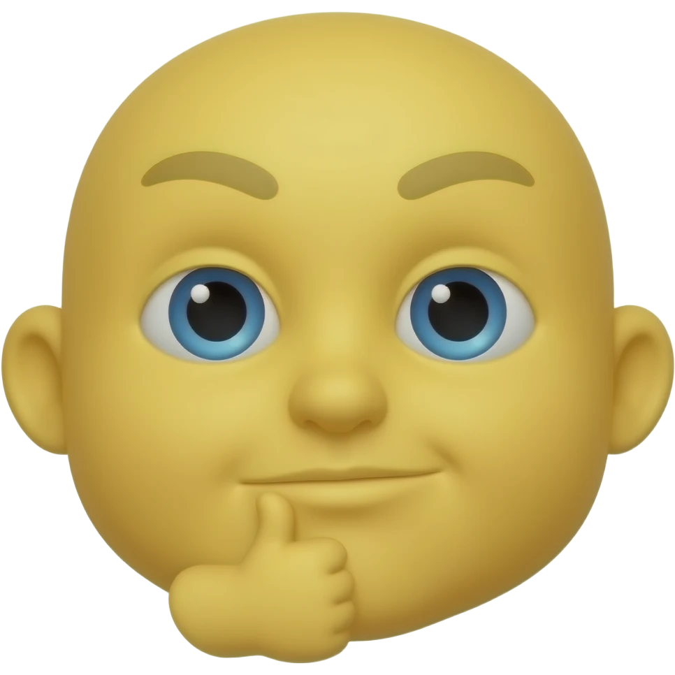 Thinking Emoji Face. Classic Yellow Face Emoji emoji