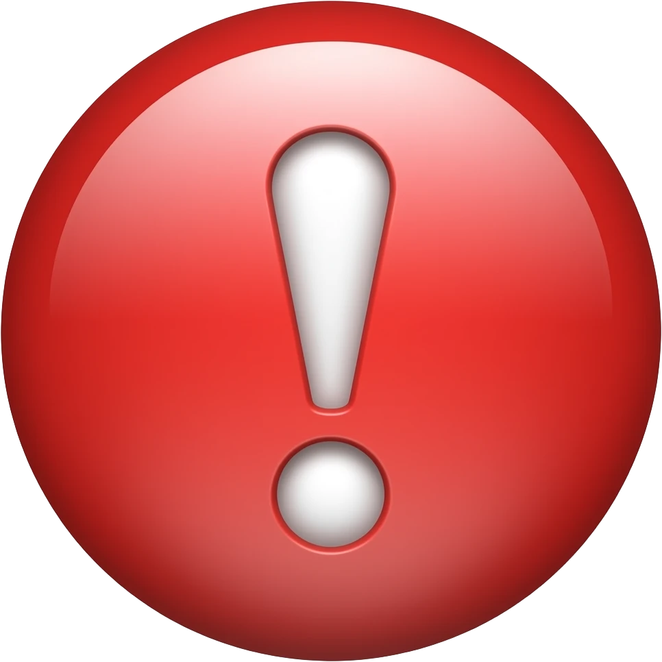 red exclamation mark emoji