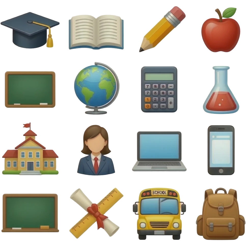 20 emjis de educación emoji