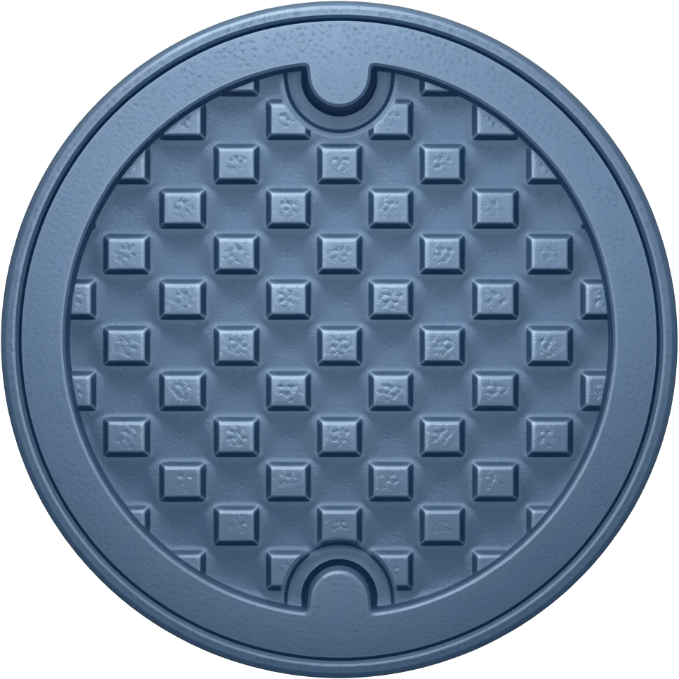 3D VISUAL SEWER COVER #1E3A8A emoji