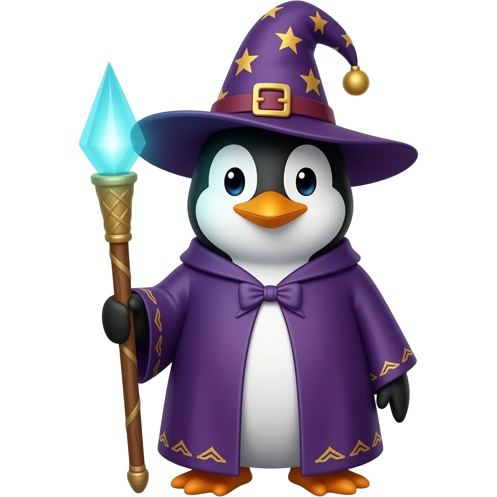 Penguin Wizard emoji