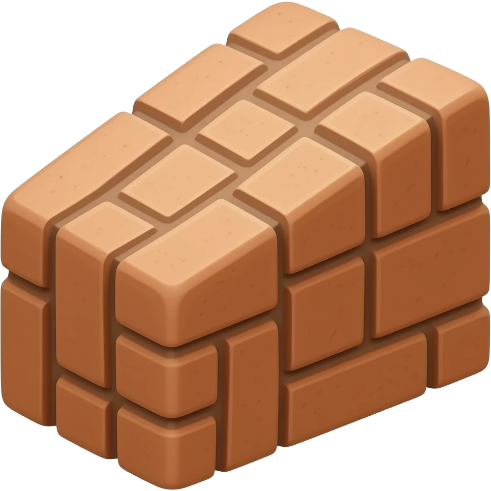 Single clay brick emoji