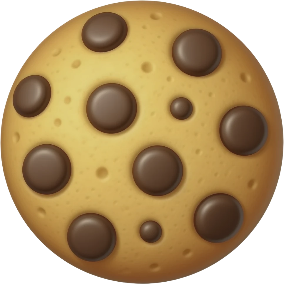 realistic Chocolatey chip cookie emoji