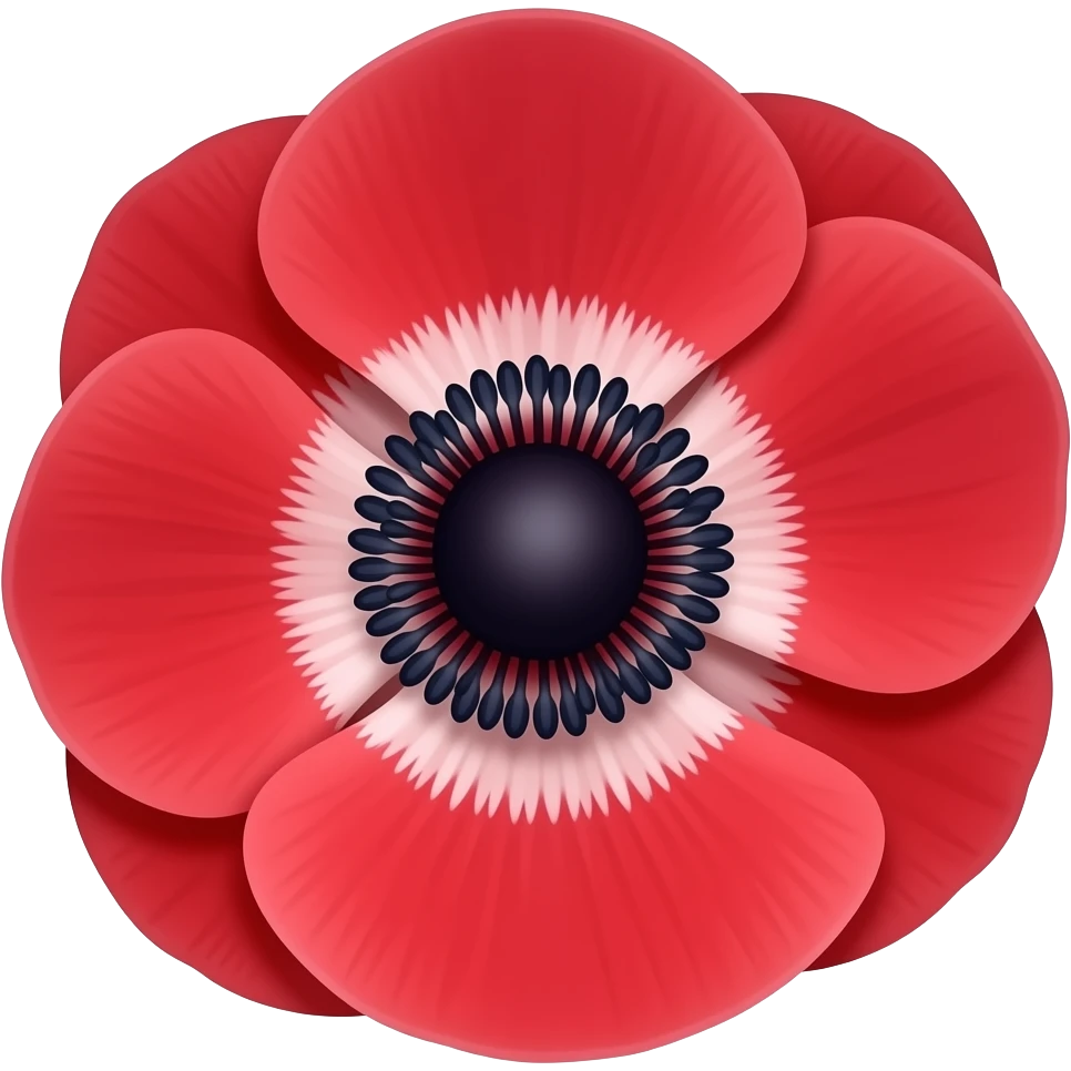 red anemone emoji