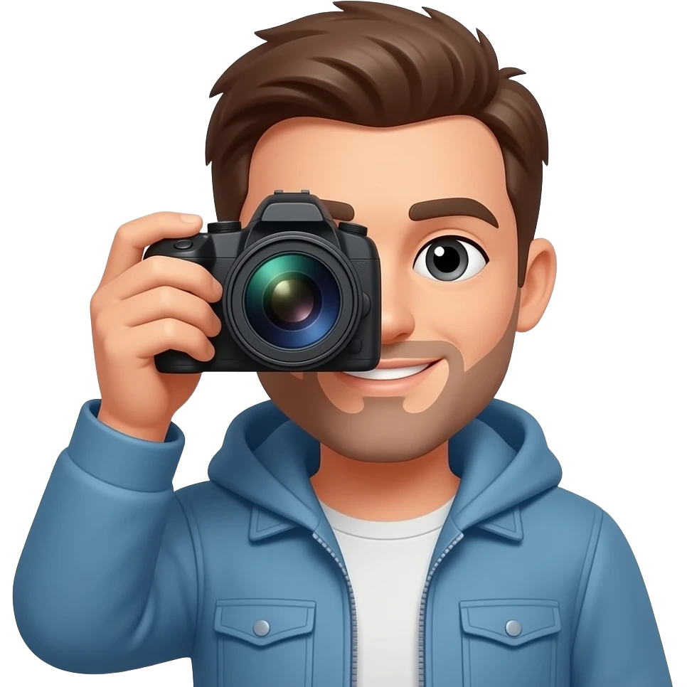 I hold my camera emoji