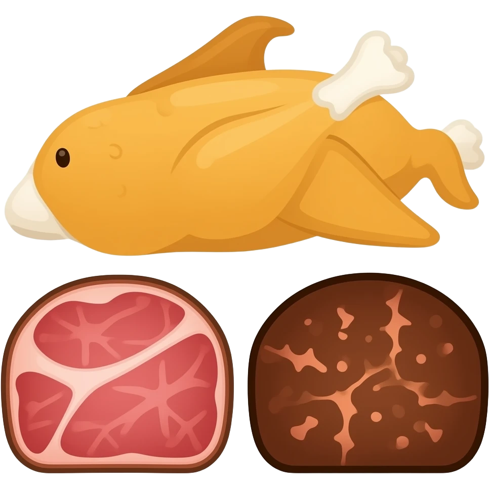 chicken and beef emoji