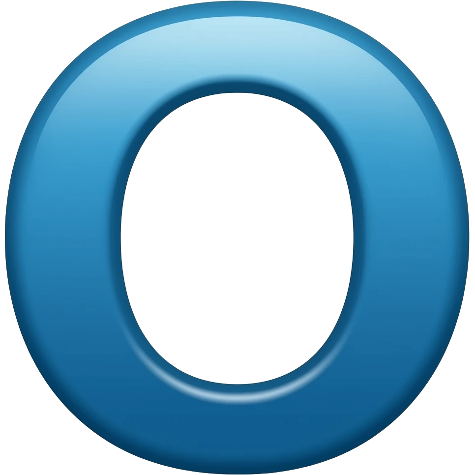 Blue O emoji