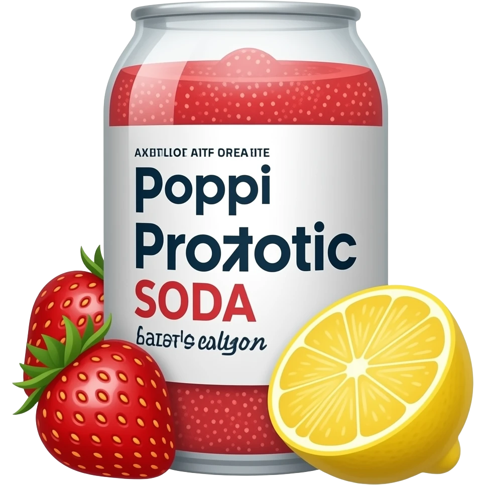 poppi probiotic soda strawberry lemon emoji