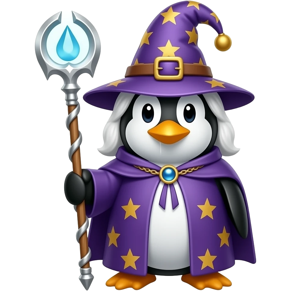 Penguin Wizard emoji
