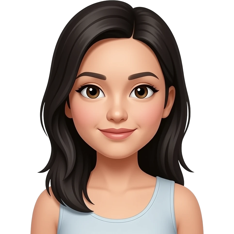 Hot gal Asian emoji