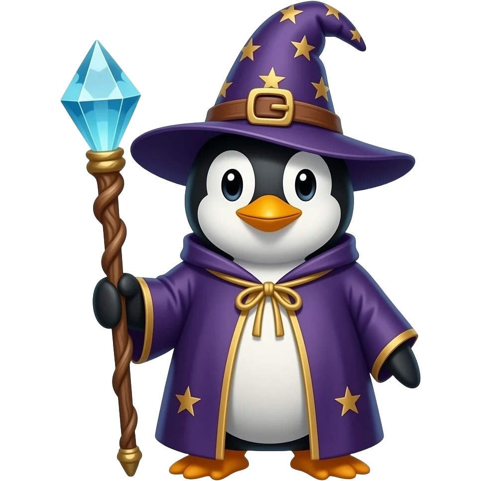 Penguin Wizard emoji