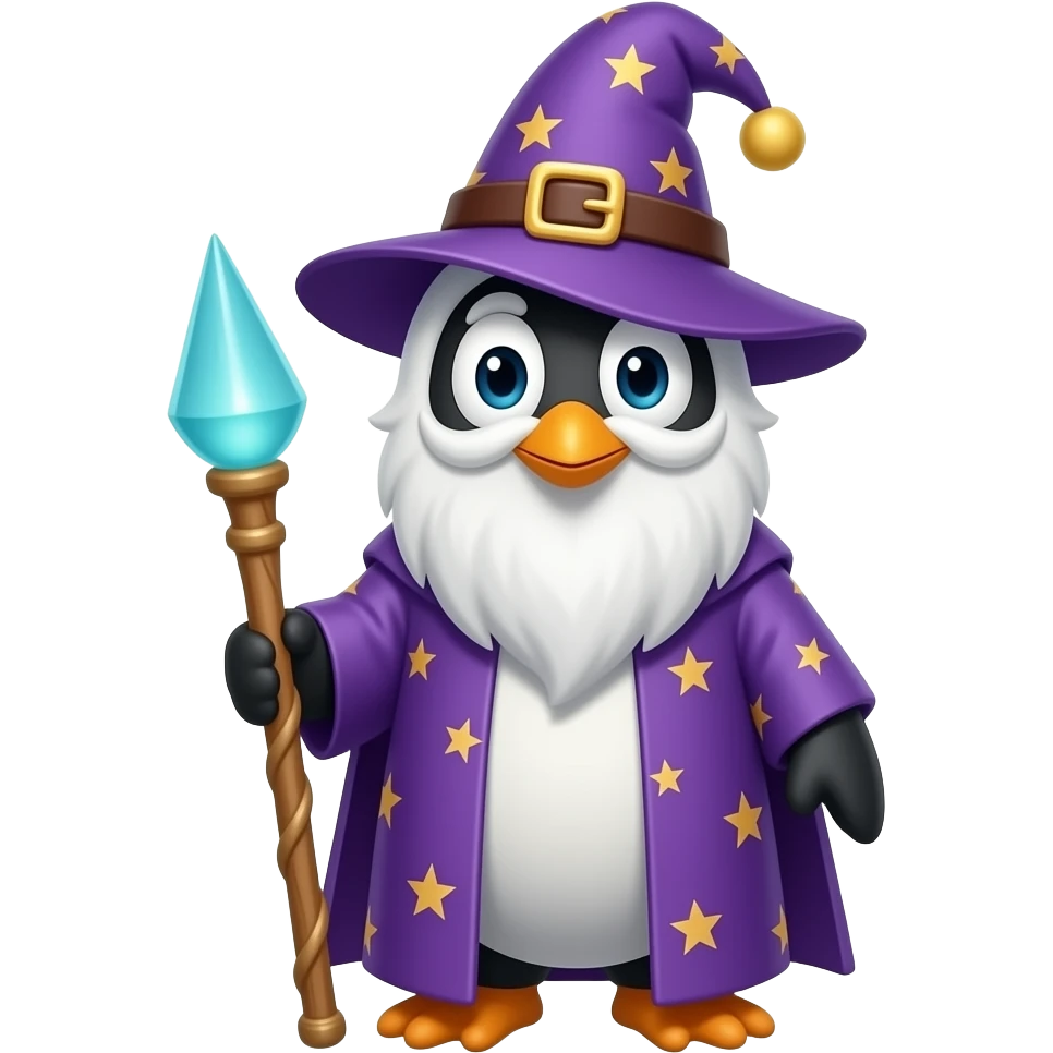 Penguin Wizard emoji