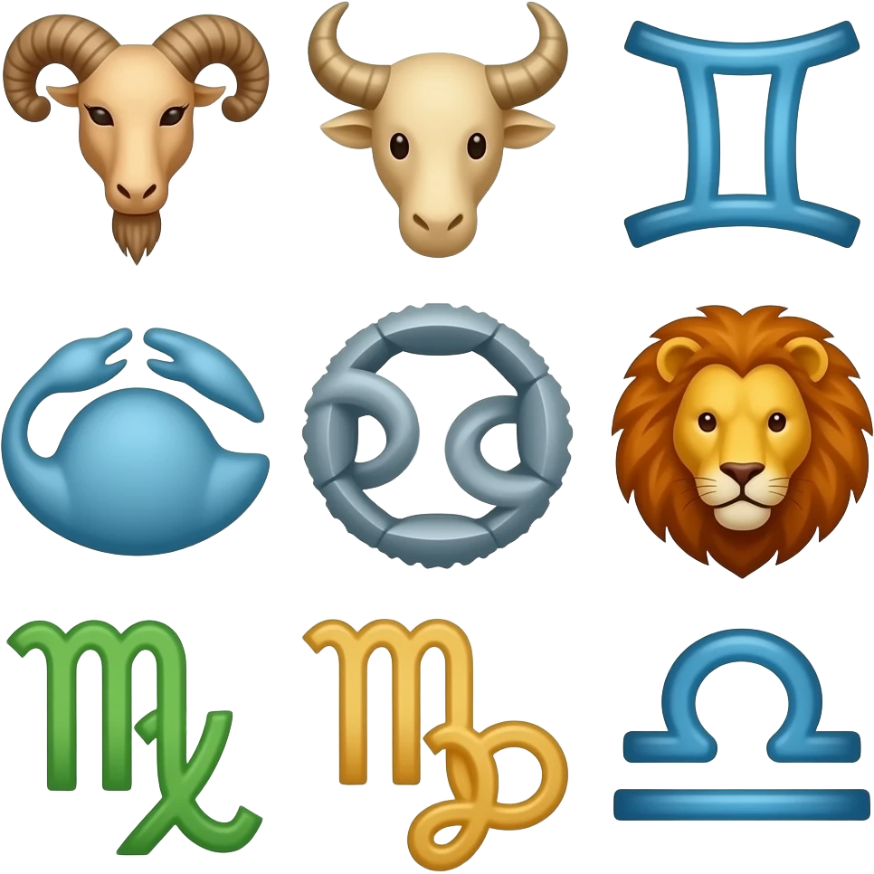 ♈-♉-♊-♋-♌- part 2-♍-♎ emoji
