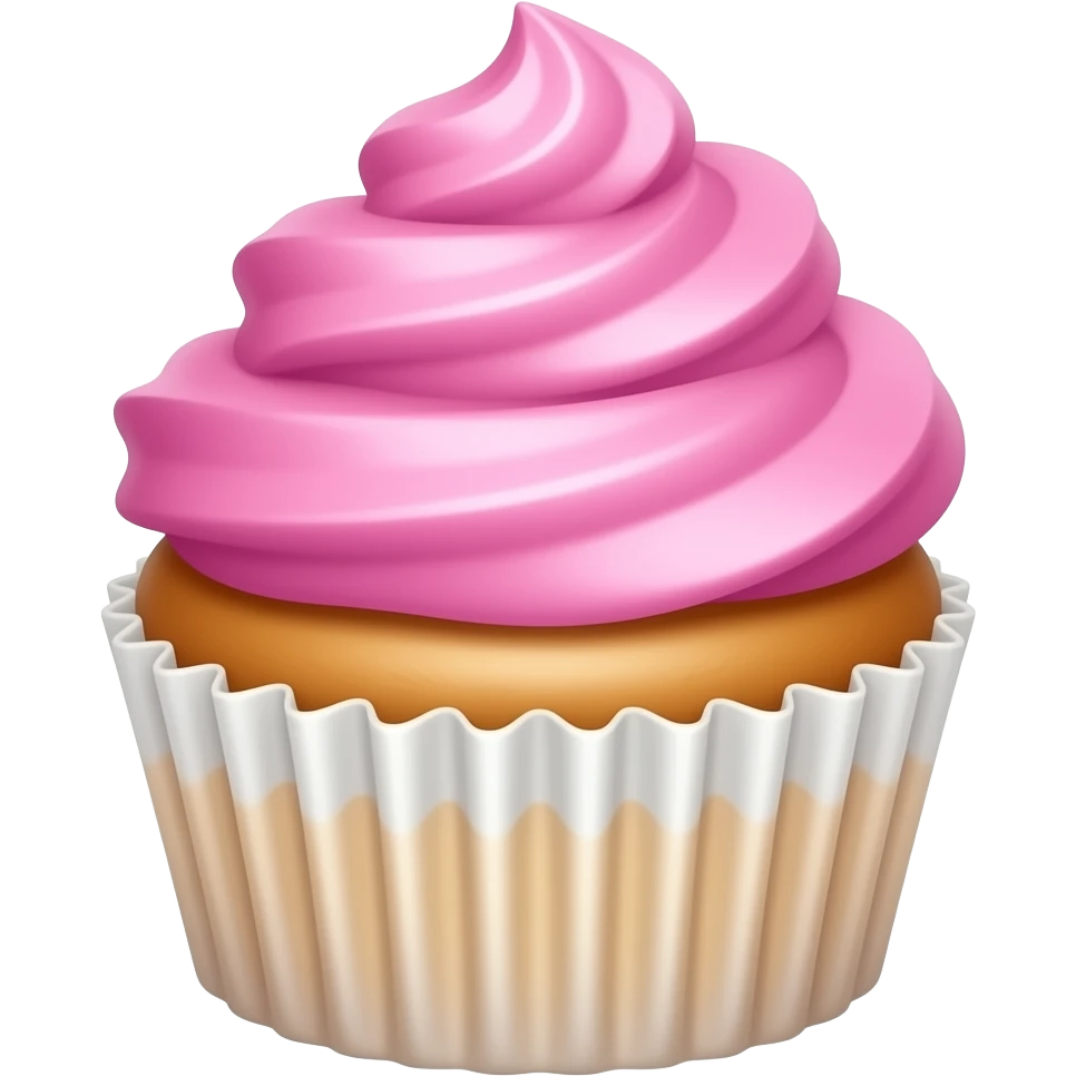 Cupcake with pink icing emoji