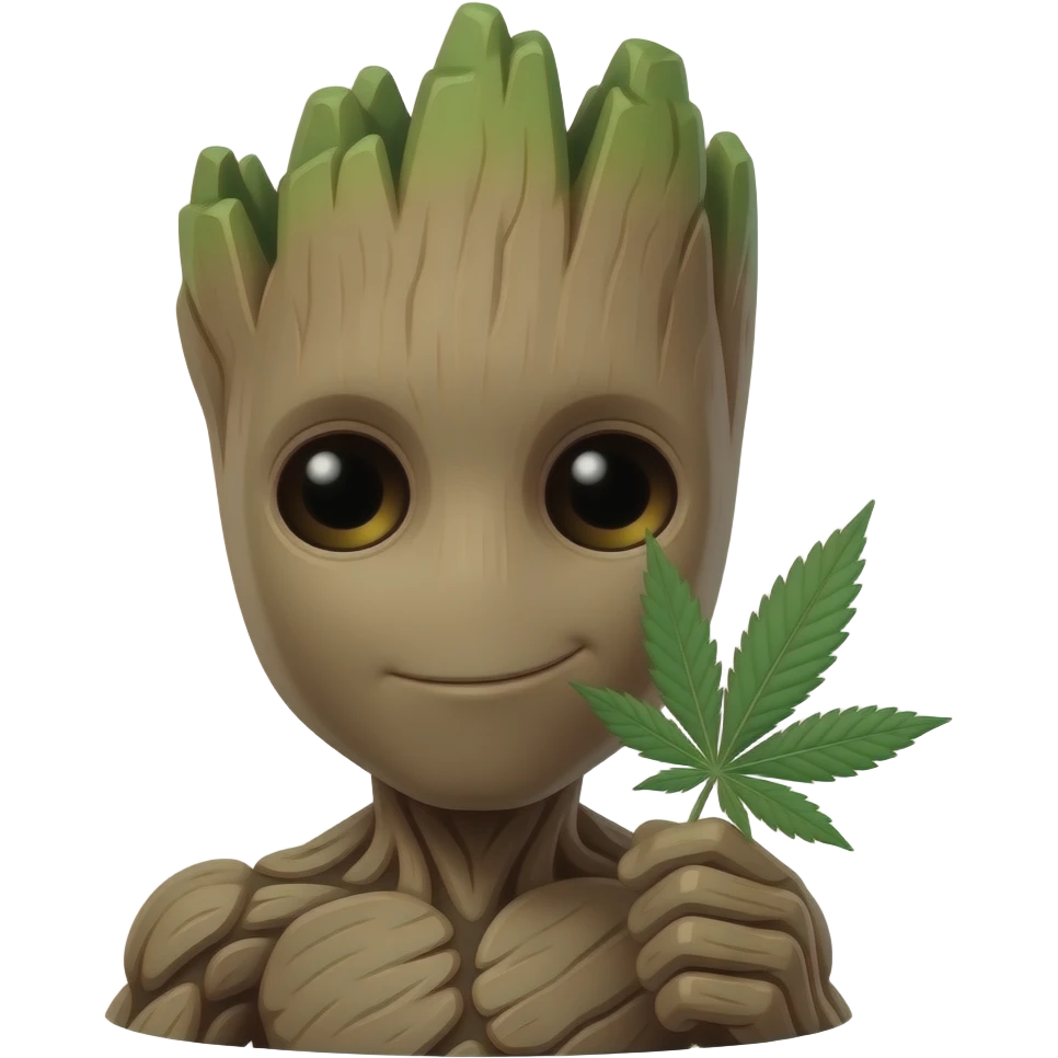Groot High weed emoji