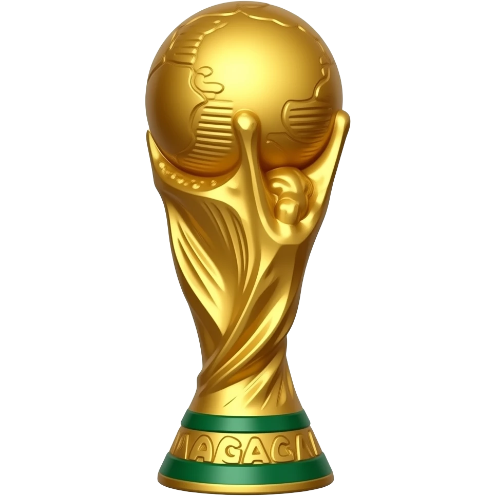 world cup trophy perspective view emoji