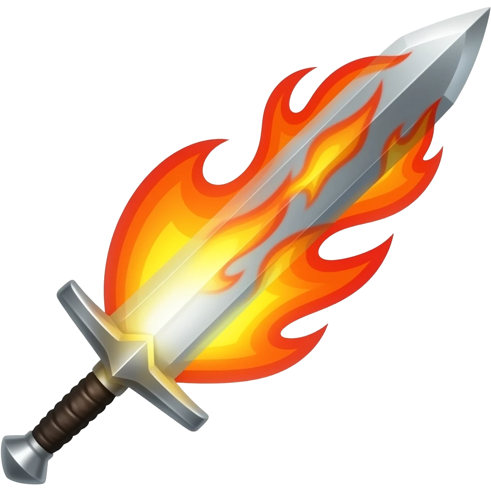 Fire sword emoji