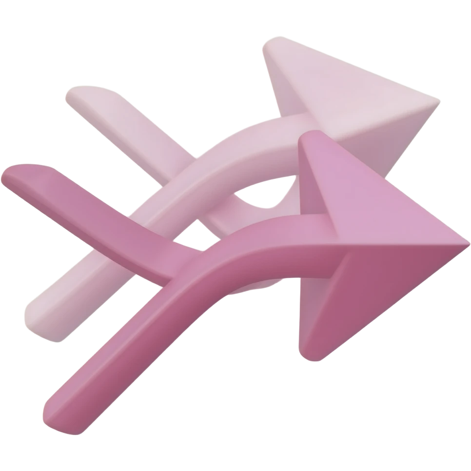 Стрелка розовая тонкая emoji