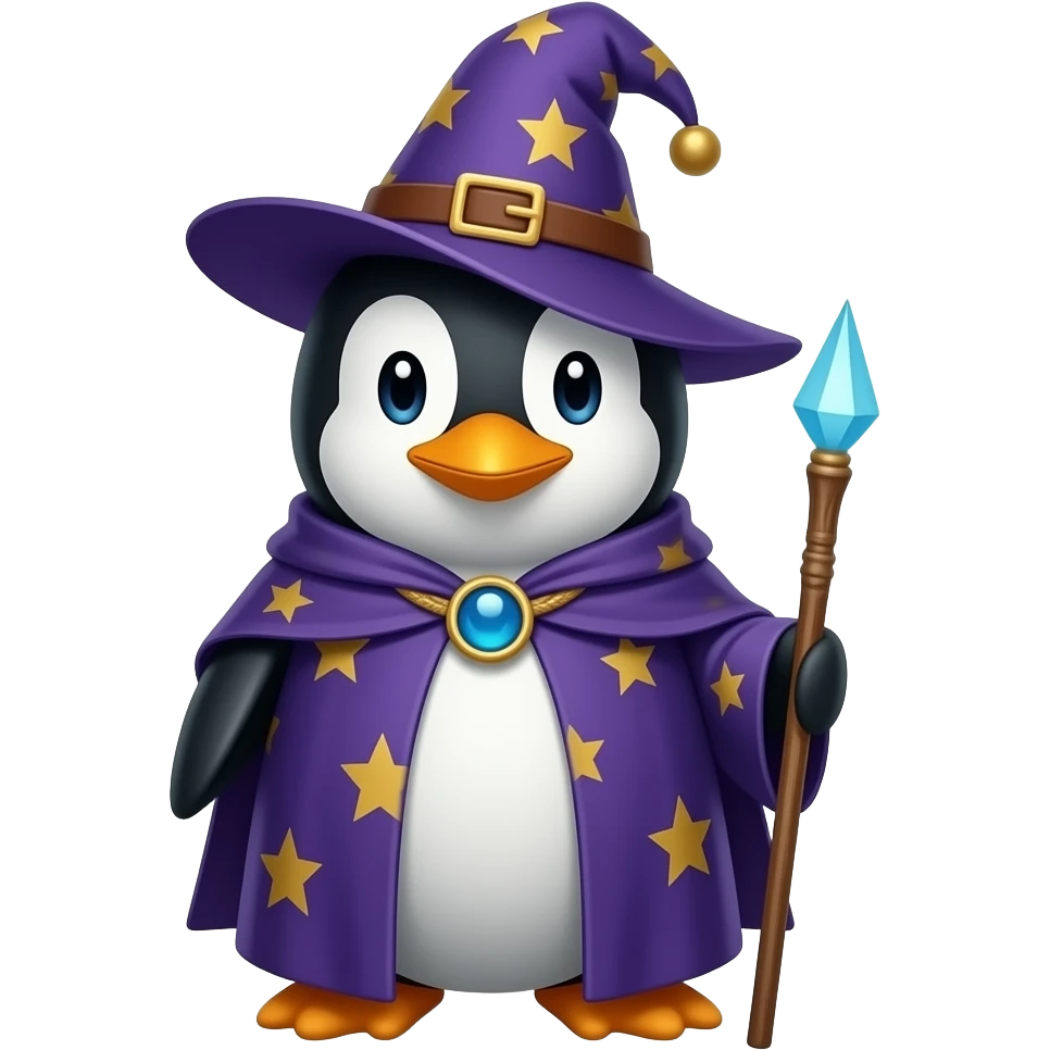 Penguin Wizard emoji