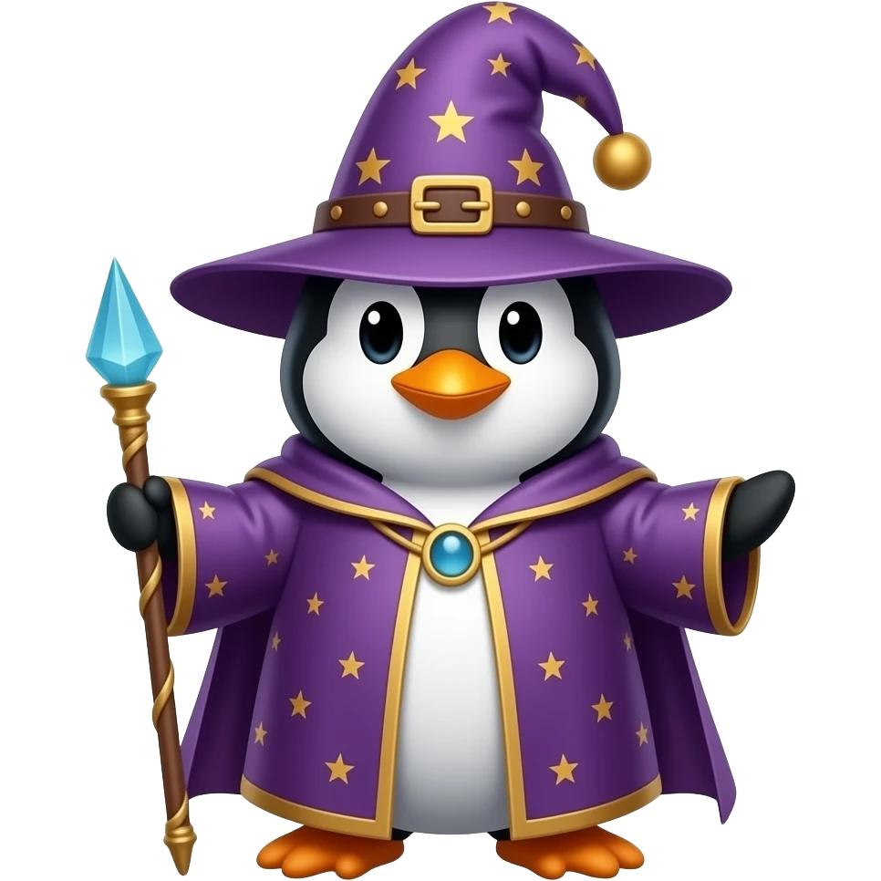 Penguin Wizard emoji
