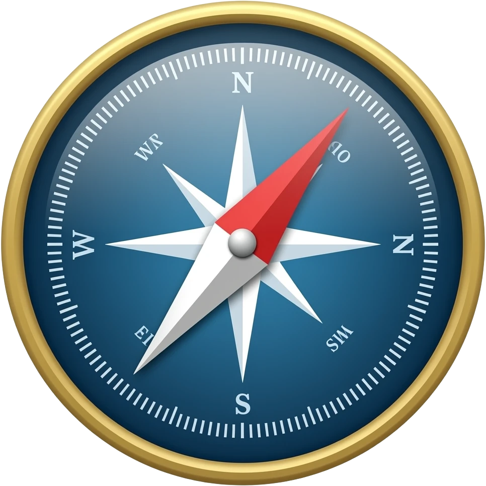 compass without straw emoji