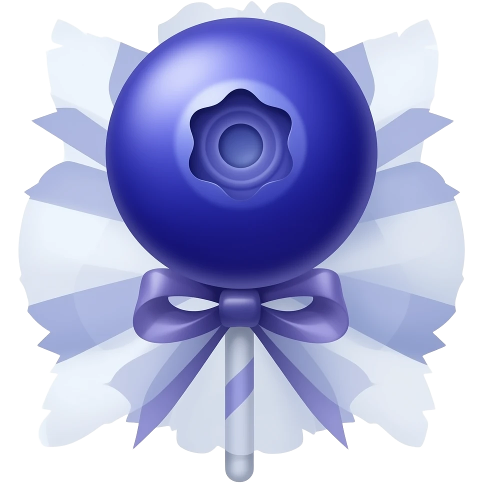 Blueberry lollipop emoji