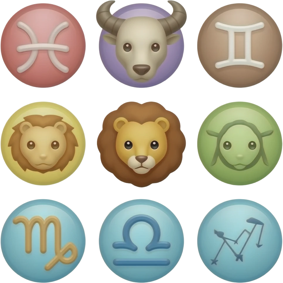 ♈-♉-♊-♋-♌- part 2-♍-♎-♐ emoji