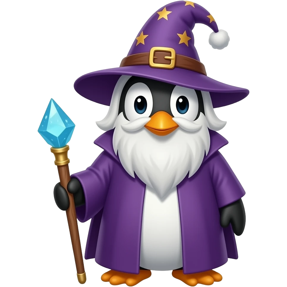 Penguin Wizard emoji