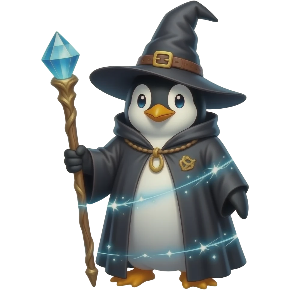 Penguin Wizard emoji