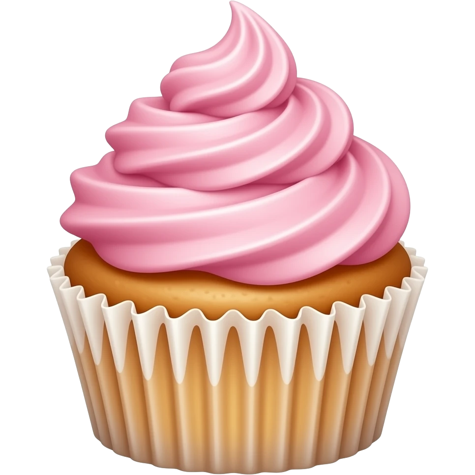 Cupcake with pink icing emoji