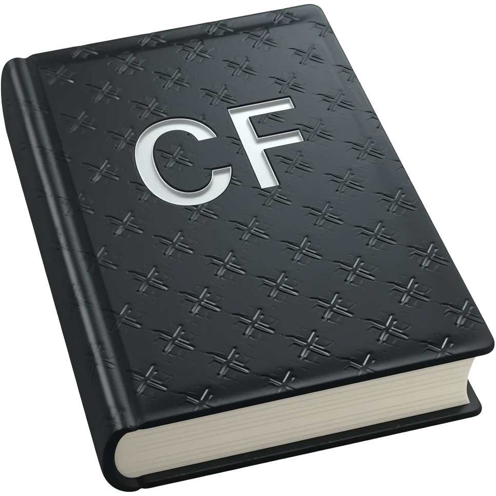 book with the letters CF emoji