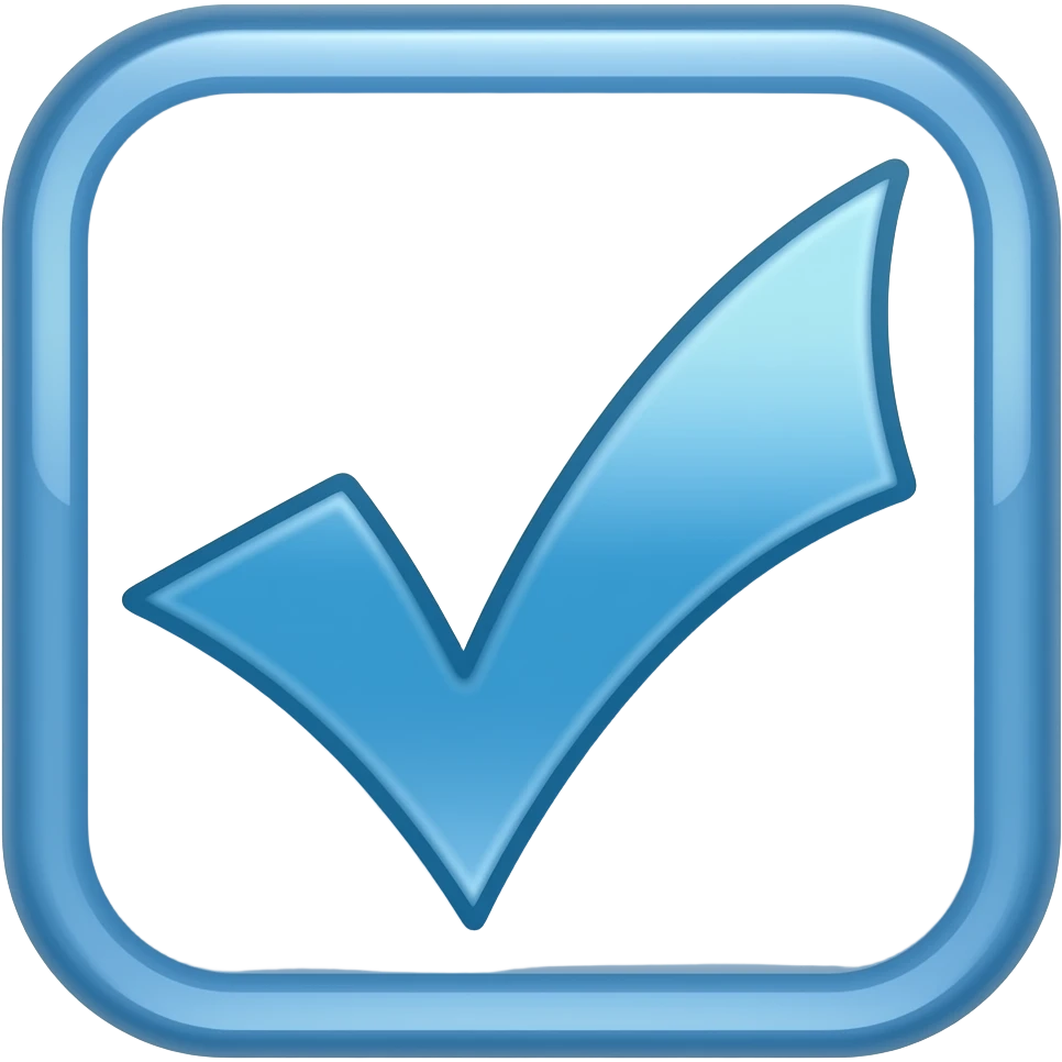 Chulito de verificación azul emoji