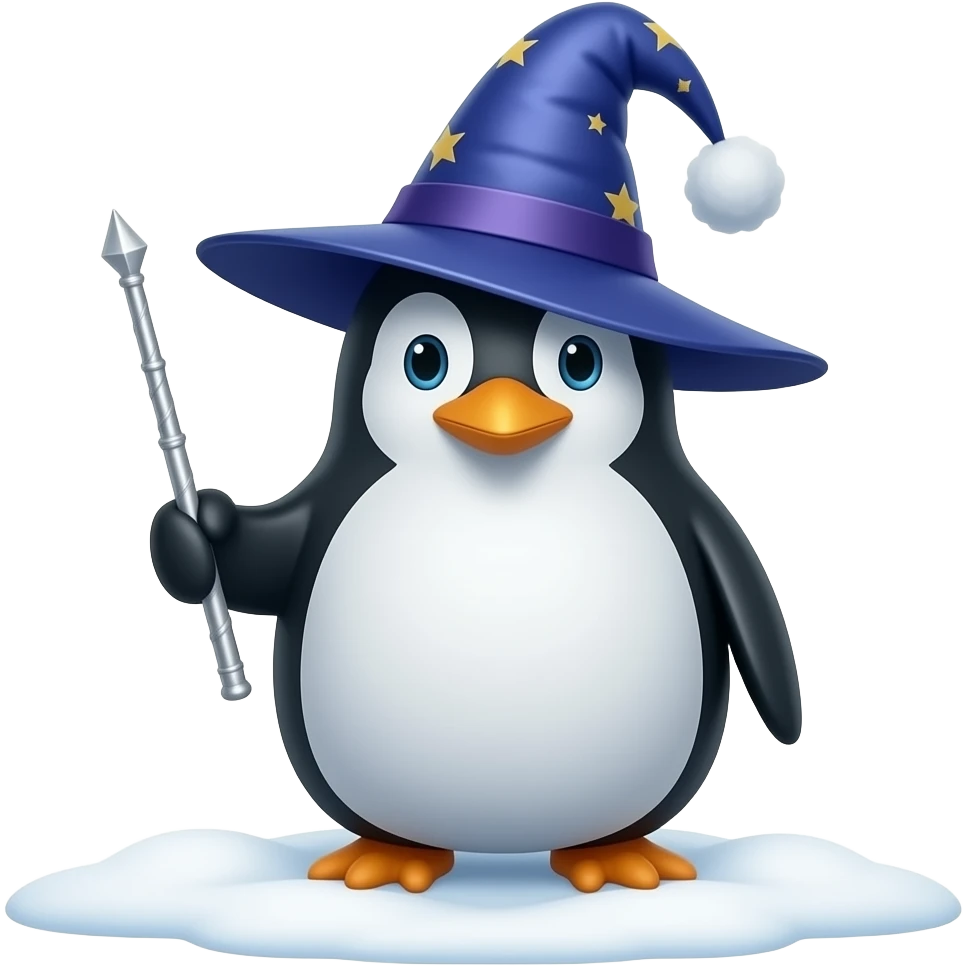 Penguin Wizard emoji