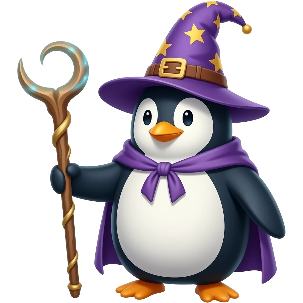 Penguin Wizard emoji