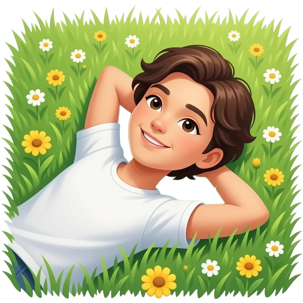 lay on grass emoji