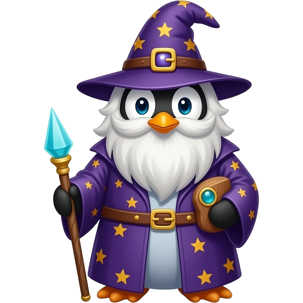 Penguin Wizard emoji