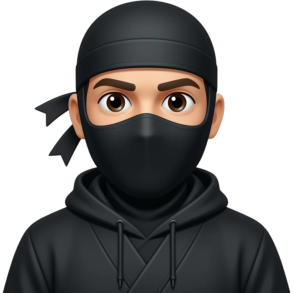 Black ninja dad emoji