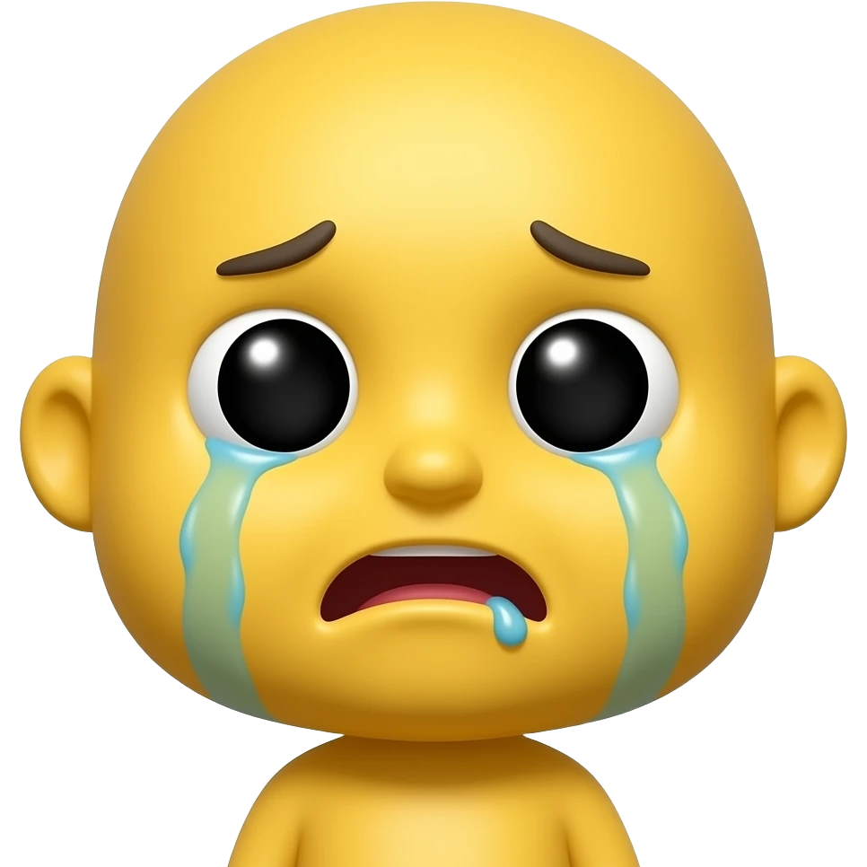 Yellow Crying emoji