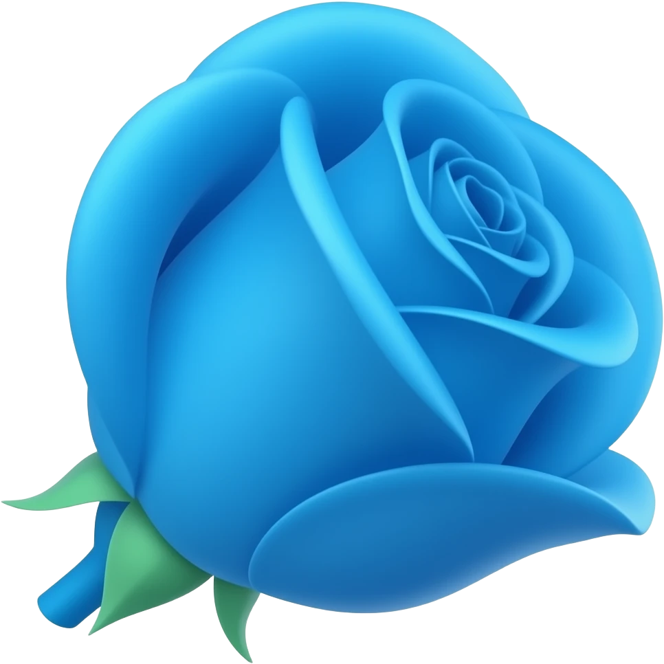 Um emoji de rosa azul caida emoji